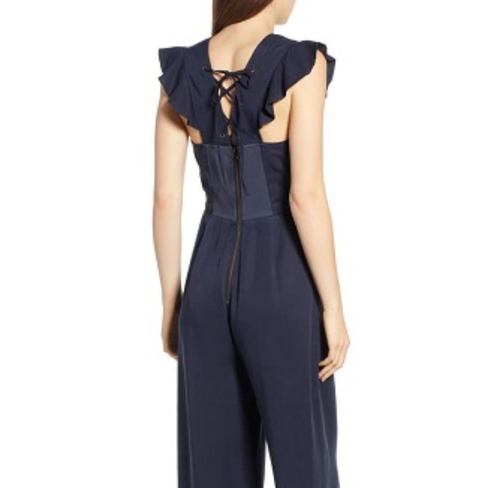 Pam & Gela Ruffled Cap Sleeve Jump Suit - Picture 3 of 10